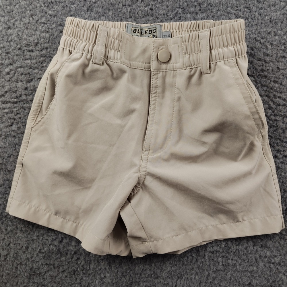 Burlebo Shorts Boys XS(4) Khaki Performance Elastic Waist EUC